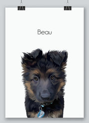 Load image into Gallery viewer, Single pet portrait