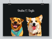 Load image into Gallery viewer, Two-pet portrait