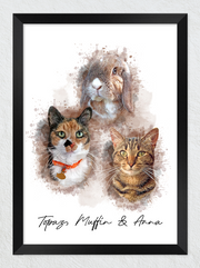 Load image into Gallery viewer, Watercolour pet portrait