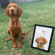 Load image into Gallery viewer, Single pet digital portrait