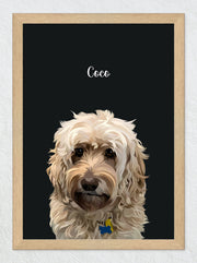 Load image into Gallery viewer, Framed pet portrait
