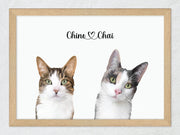 Load image into Gallery viewer, Two-pet framed portrait
