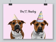 Load image into Gallery viewer, Two-pet digital portrait
