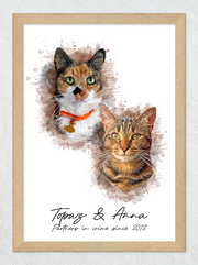 Load image into Gallery viewer, Watercolour pet portrait
