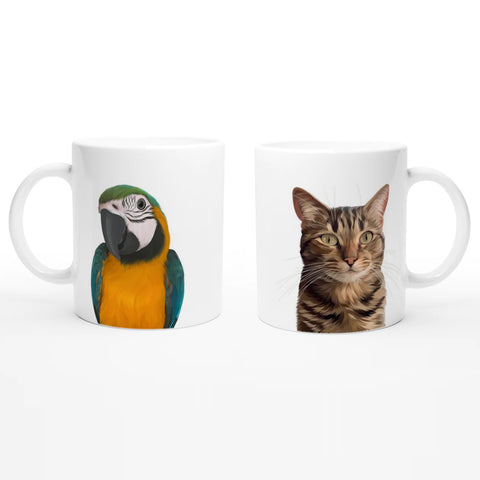 2x Custom pet mugs